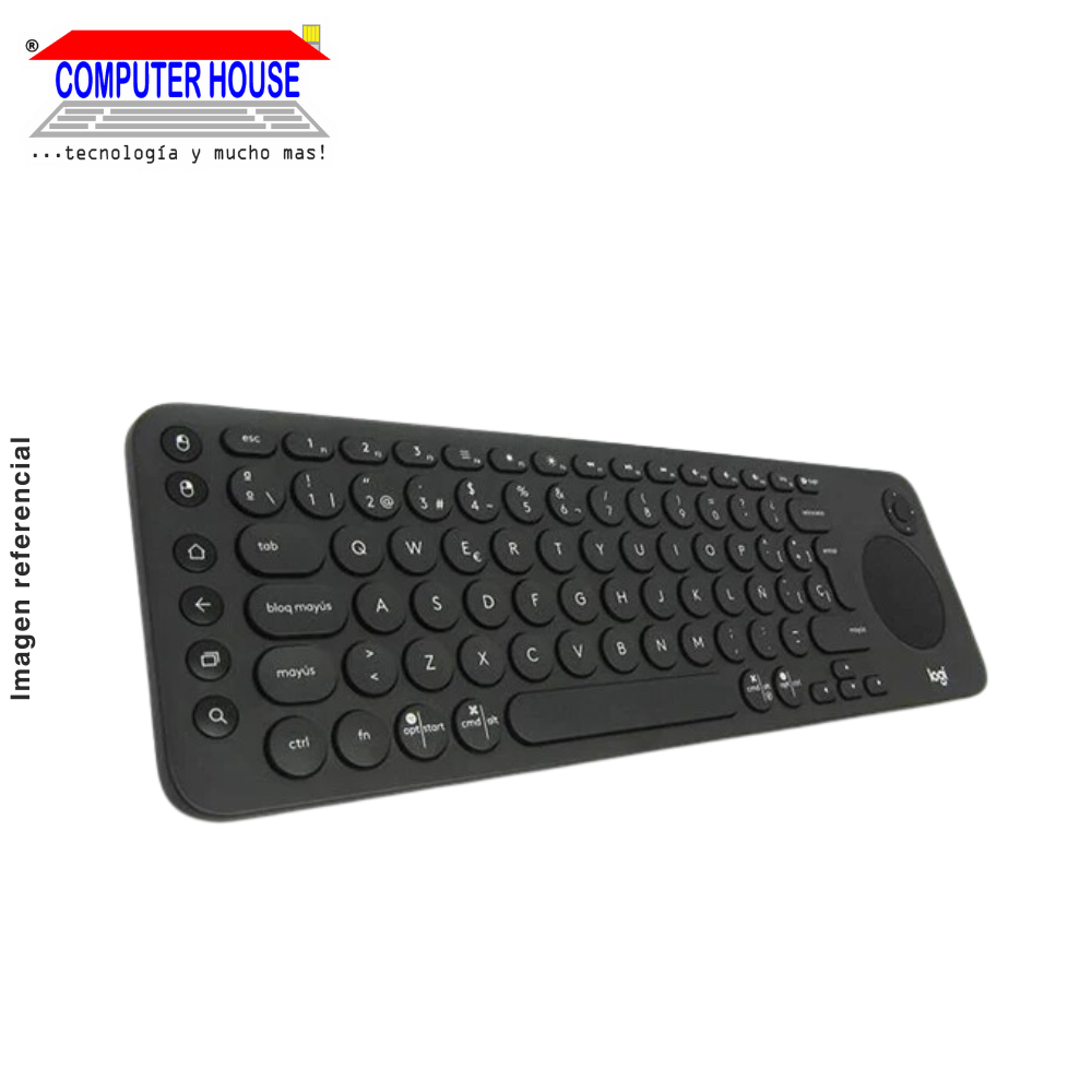 Teclado Inalámbrico LOGITECH K600, Negro, Bluetooth.