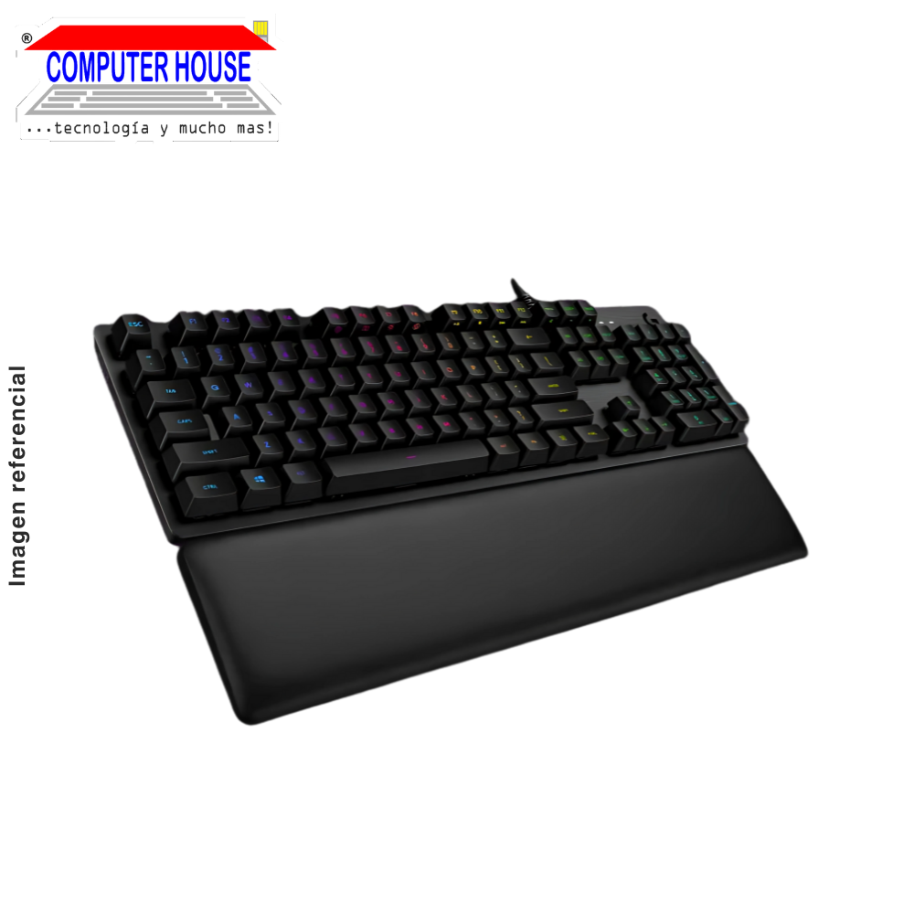 LOGITECH G513 Carbon Mechanical Keyboard, Brown Switch, 100%, RGB Lighting, USB Wired. 