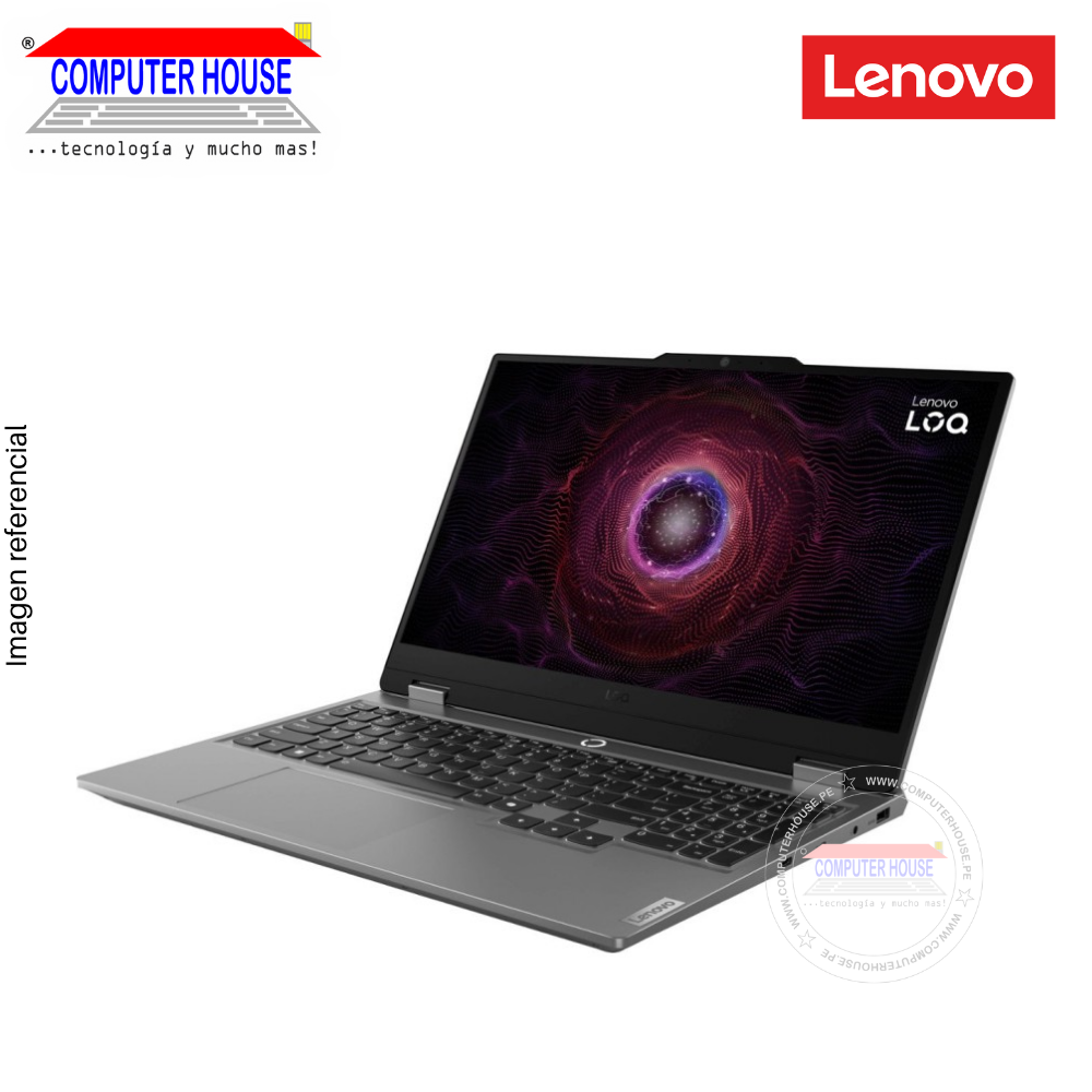 Laptop LENOVO LOQ, Ryzen 7-7435HS, RAM 16GB DDR5, SSD 512GB, Video RTX4060 8GB, 15.6" FHD 144Hz, Teclado en Inglés, Windows 11.