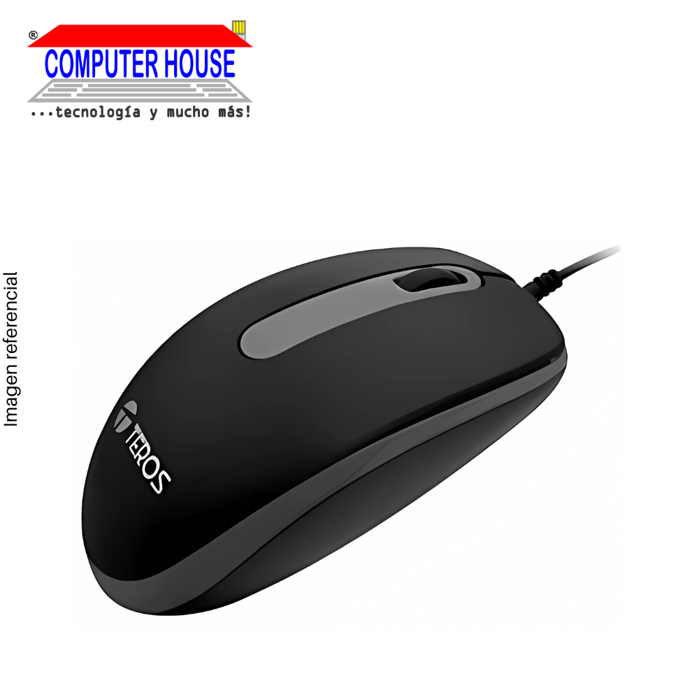 TEROS TE-1220S Optical Mouse, 1000 DPI, USB, 3 Buttons