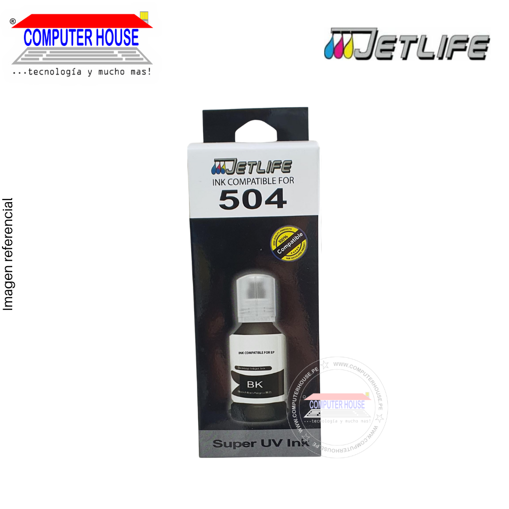 Jetlife ink compatible for 504, Super UV Ink, 127ml, Black.