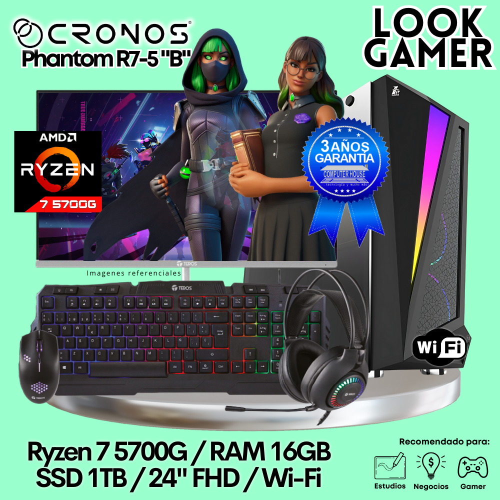 PC Look Gamer CRONOS Phantom R7-5 