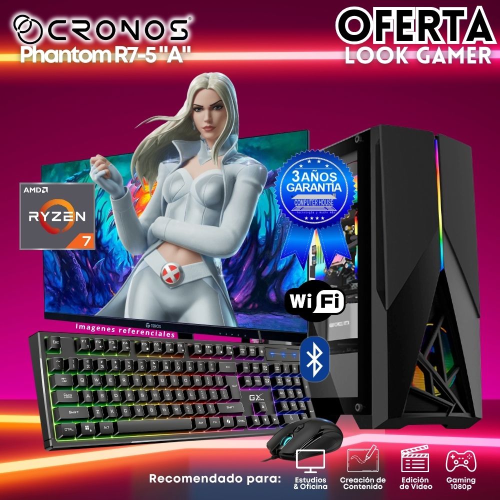 OFFER: CRONOS Qubit R7-5700G PC, 8GB RAM, 500GB SSD, 22″ FHD Monitor, Keyboard + Mouse Kit, Speakers or Headphones.