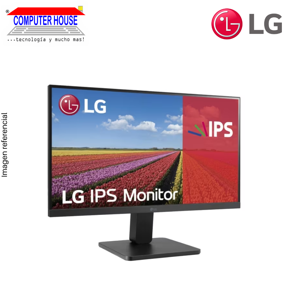 LG 24" 24MR400-W Monitor, Flat, 1920x1080 FHD, 100Hz, 1Ms, 1xHDMI/1xVGA/1xAudio Ports, White. 