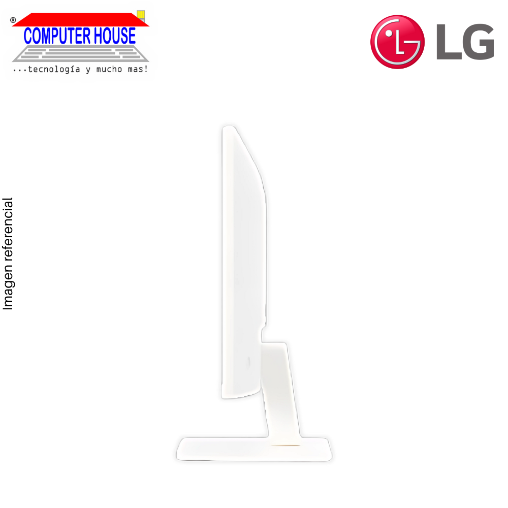 LG 24" 24MR400-W Monitor, Flat, 1920x1080 FHD, 100Hz, 1Ms, 1xHDMI/1xVGA/1xAudio Ports, White. 