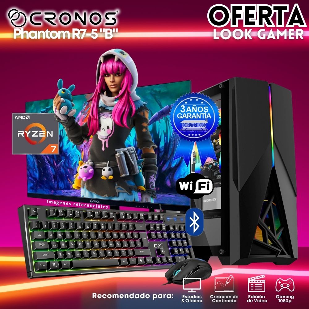 OFFER: CRONOS Qubit R7-5700G PC, 8GB RAM, 500GB SSD, 22″ FHD Monitor, Keyboard + Mouse Kit, Speakers or Headphones.