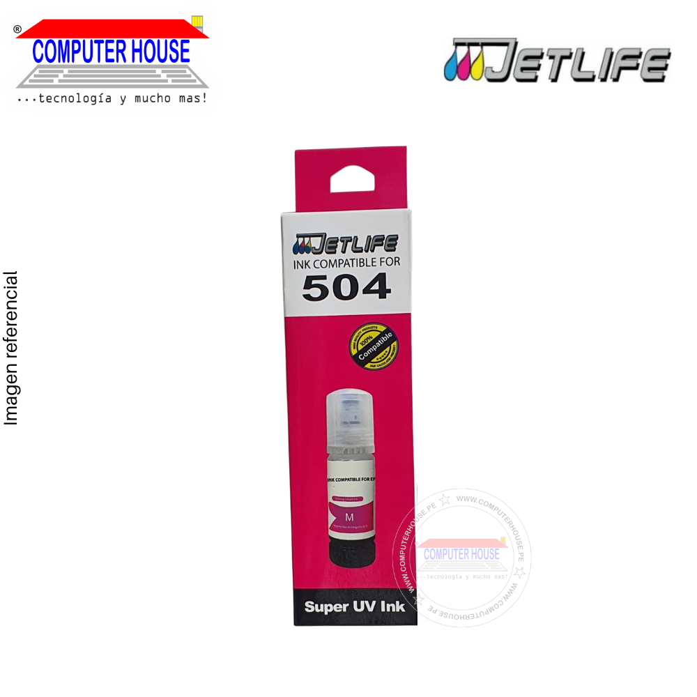 Jetlife ink compatible for 504, Super UV Ink, 70ml, Magenta.