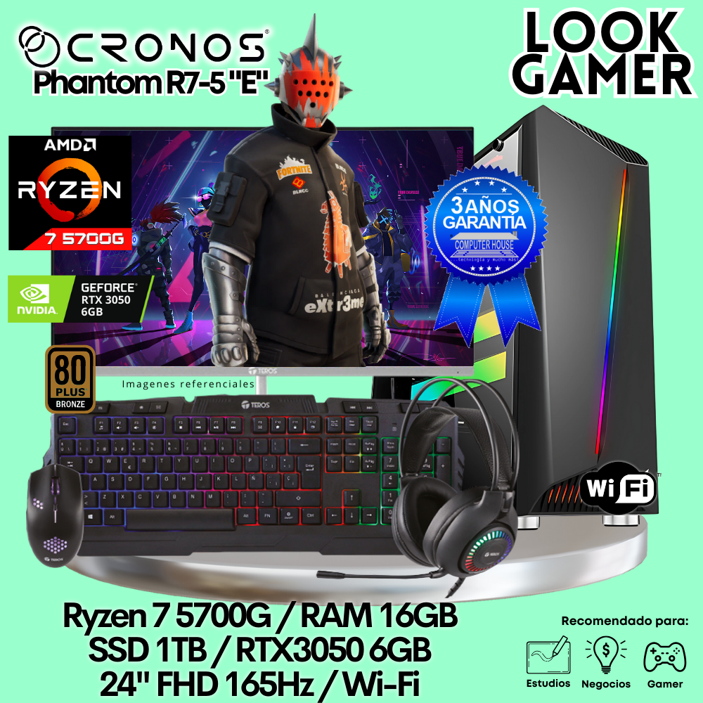 PC Look Gamer CRONOS Phantom R7-5 