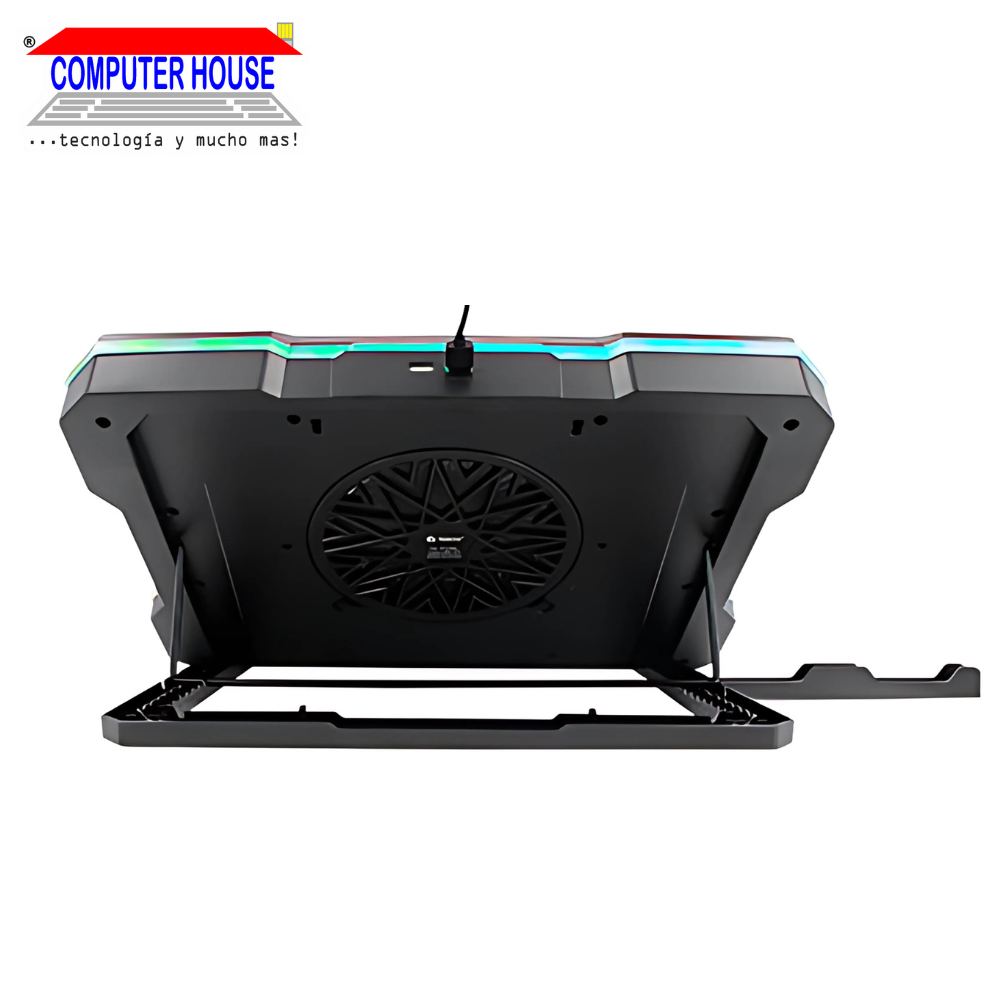 Cooler para Laptop TEROS TE-7133N, 1 Ventiladores, RGB, Hasta 19".