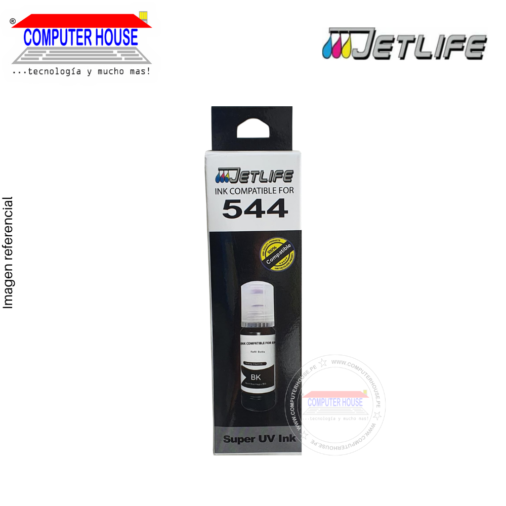 Jetlife ink compatible for 544, Super UV Ink, 70ml, Black.