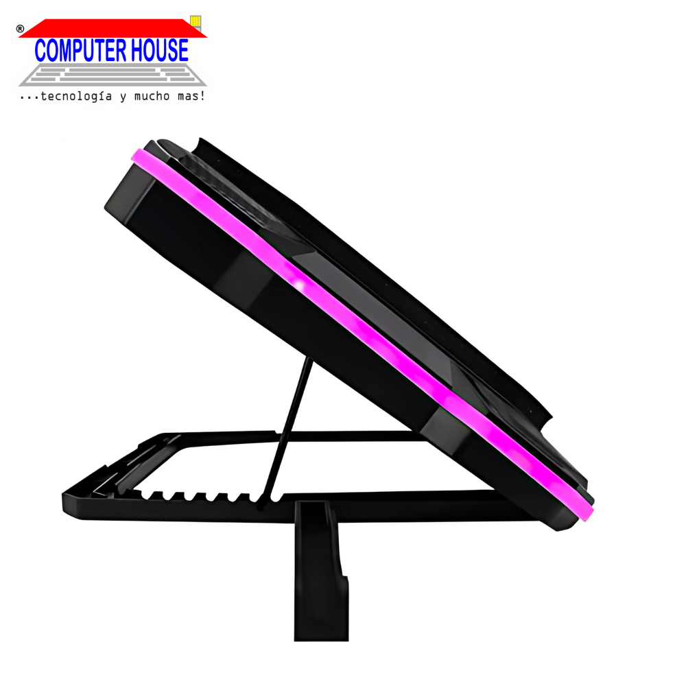 Cooler para Laptop TEROS TE-7133N, 1 Ventiladores, RGB, Hasta 19".