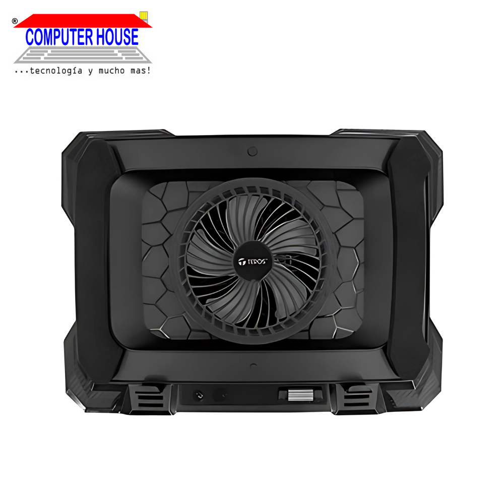 Cooler para Laptop TEROS TE-7133N, 1 Ventiladores, RGB, Hasta 19".