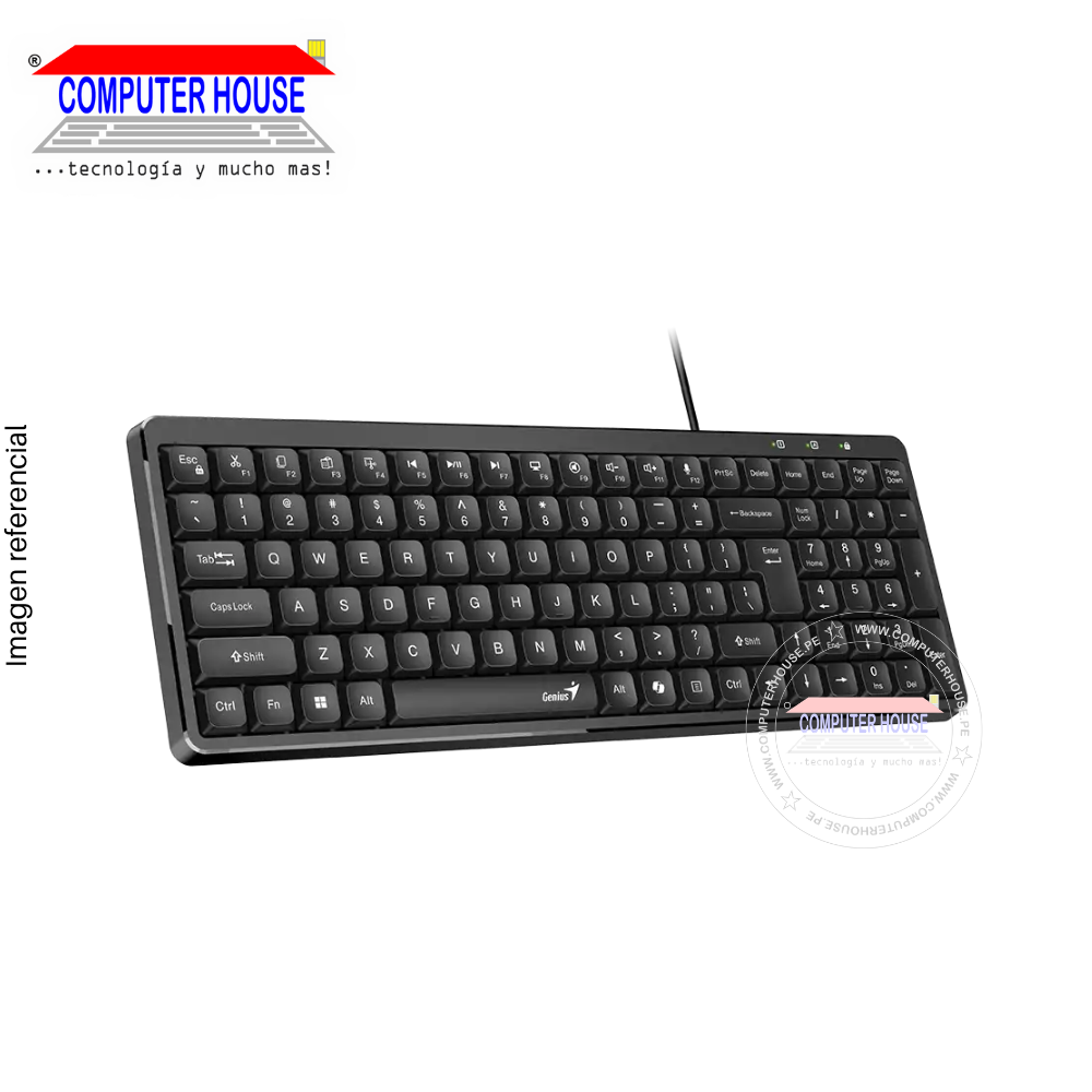 GENIUS Luxemate 110 wired keyboard (31300012401) USB connection.