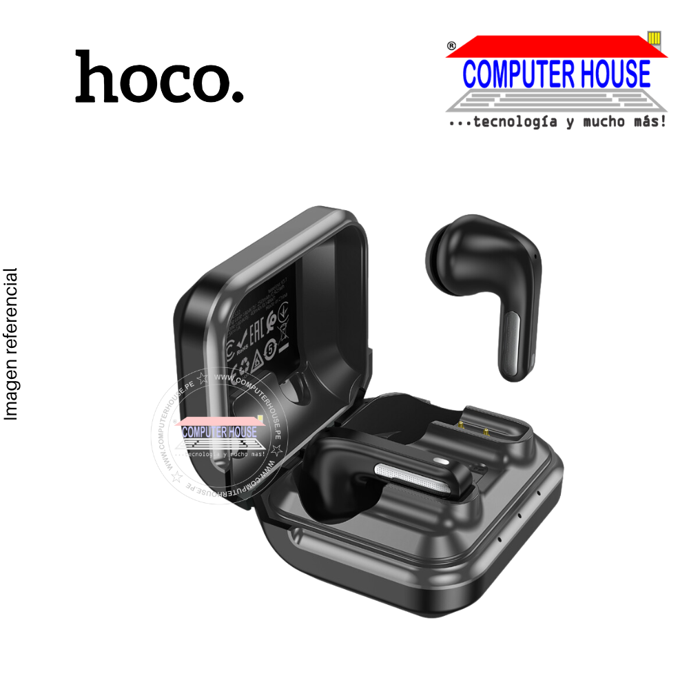 HOCO Audífono inalámbrico DES22 TWS con control táctil y estuche de carga conexión bluetooth.
