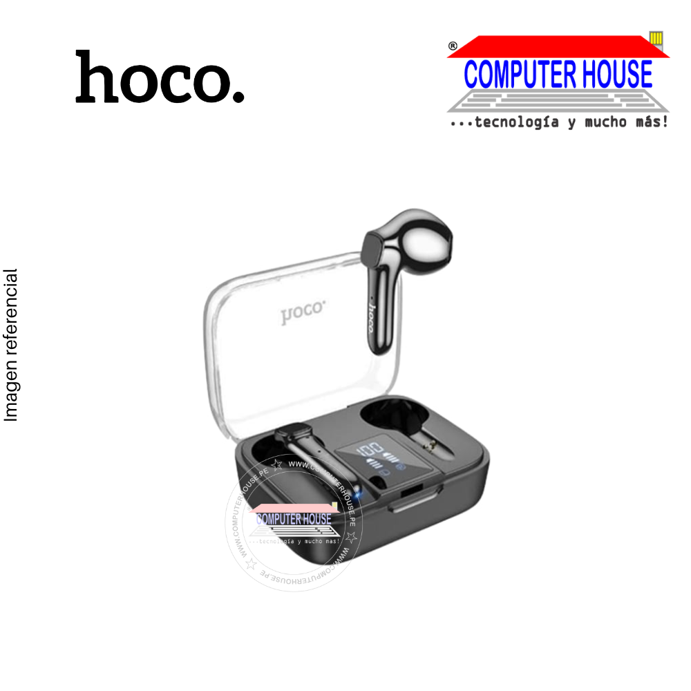HOCO Audífono inalámbrico DES07 TWS con control táctil y estuche de carga conexión bluetooth.