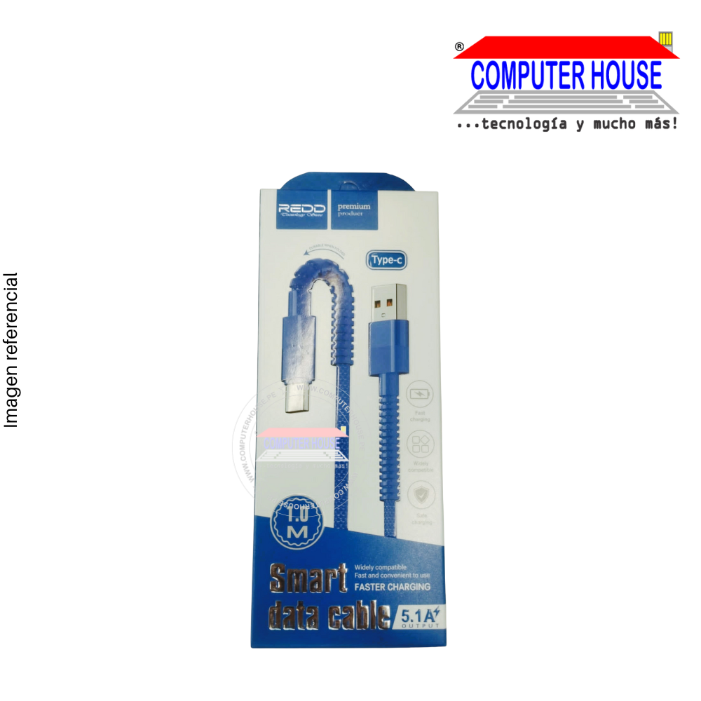 USB to Type-C Cable RD30T 5.1A 1 meter.