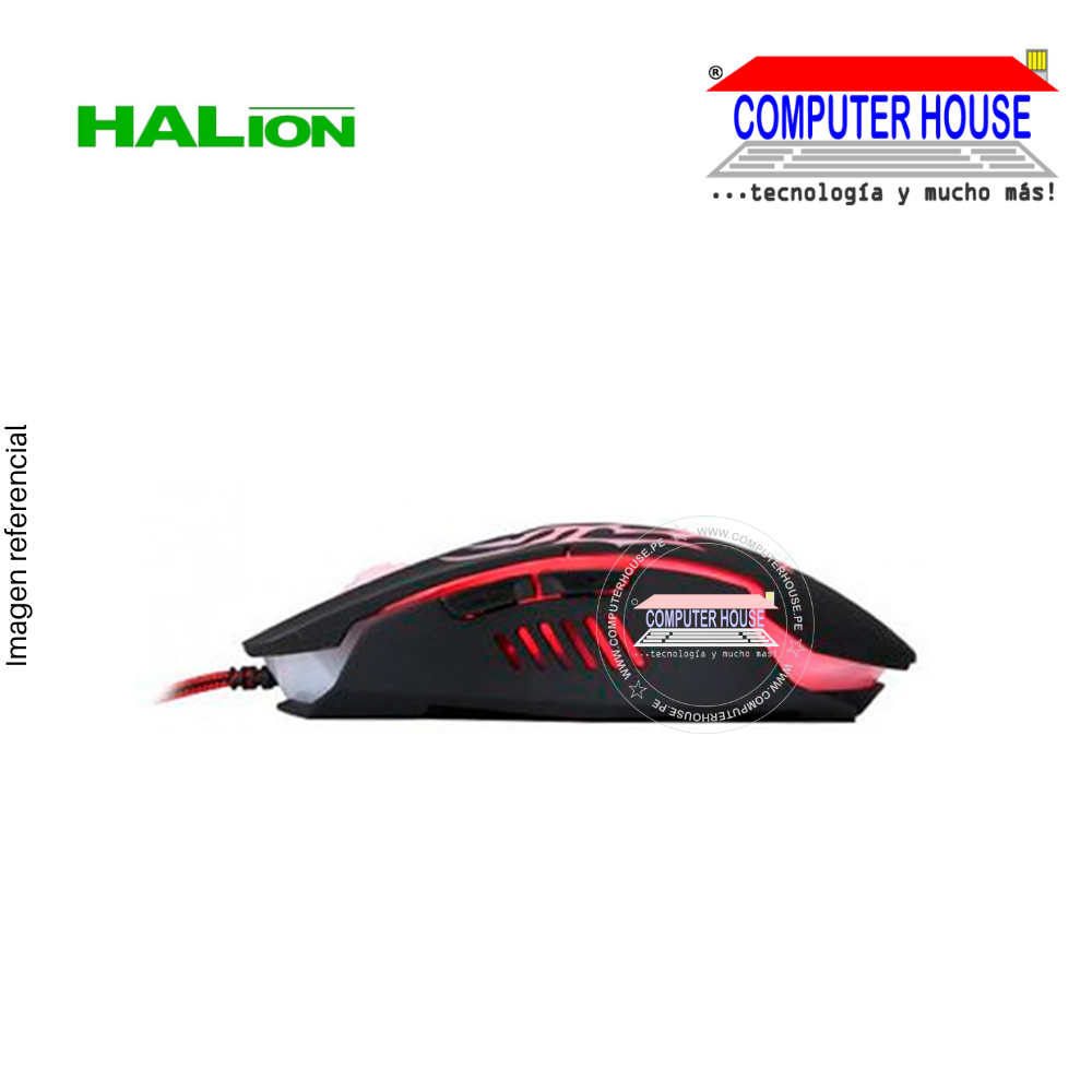 HALION Mouse alámbrico gamer Spider HA-M912 conexión USB.