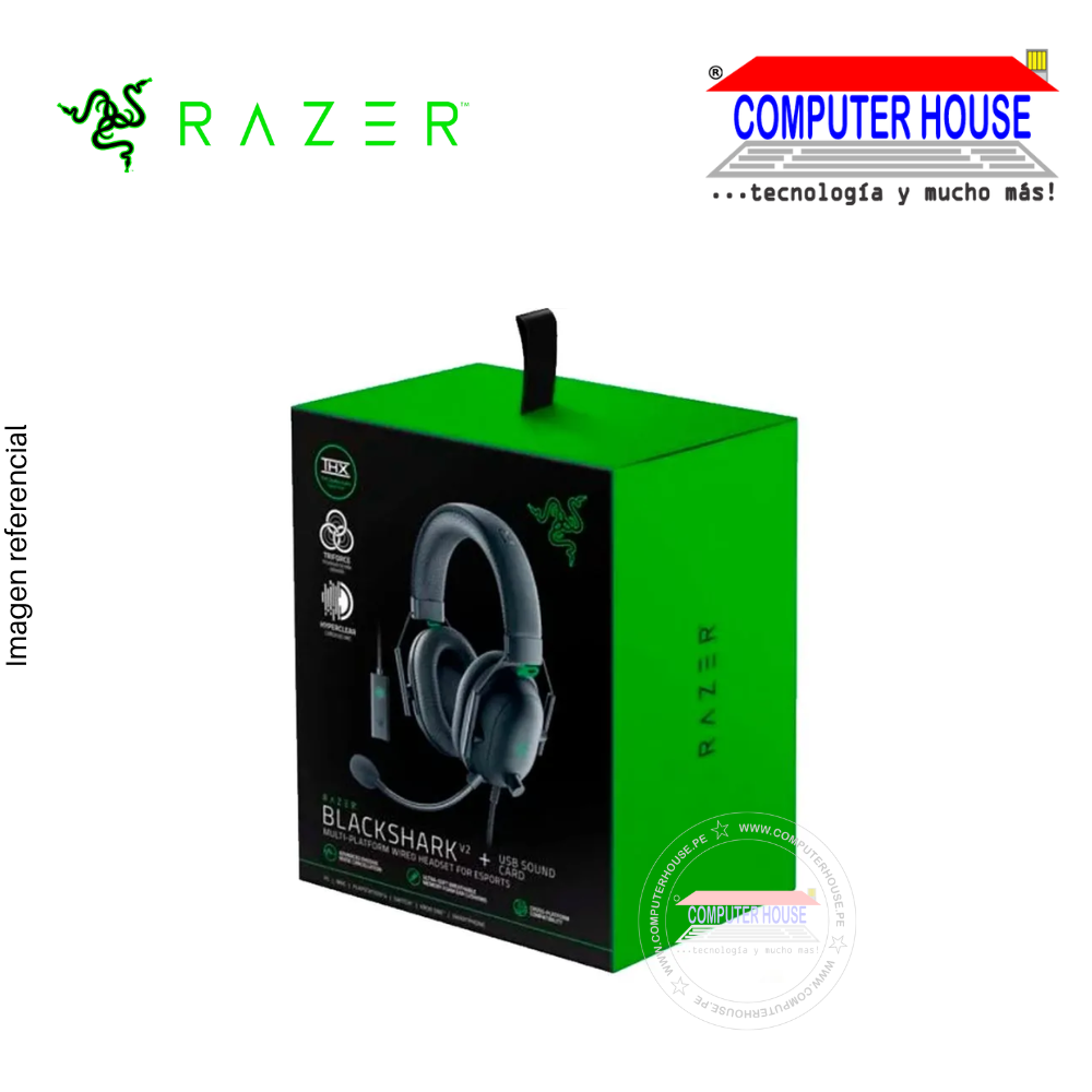 RAZER HEADPHONE W/MICROF. BLACKSHARK V2 X USB 7.1 BLACK.