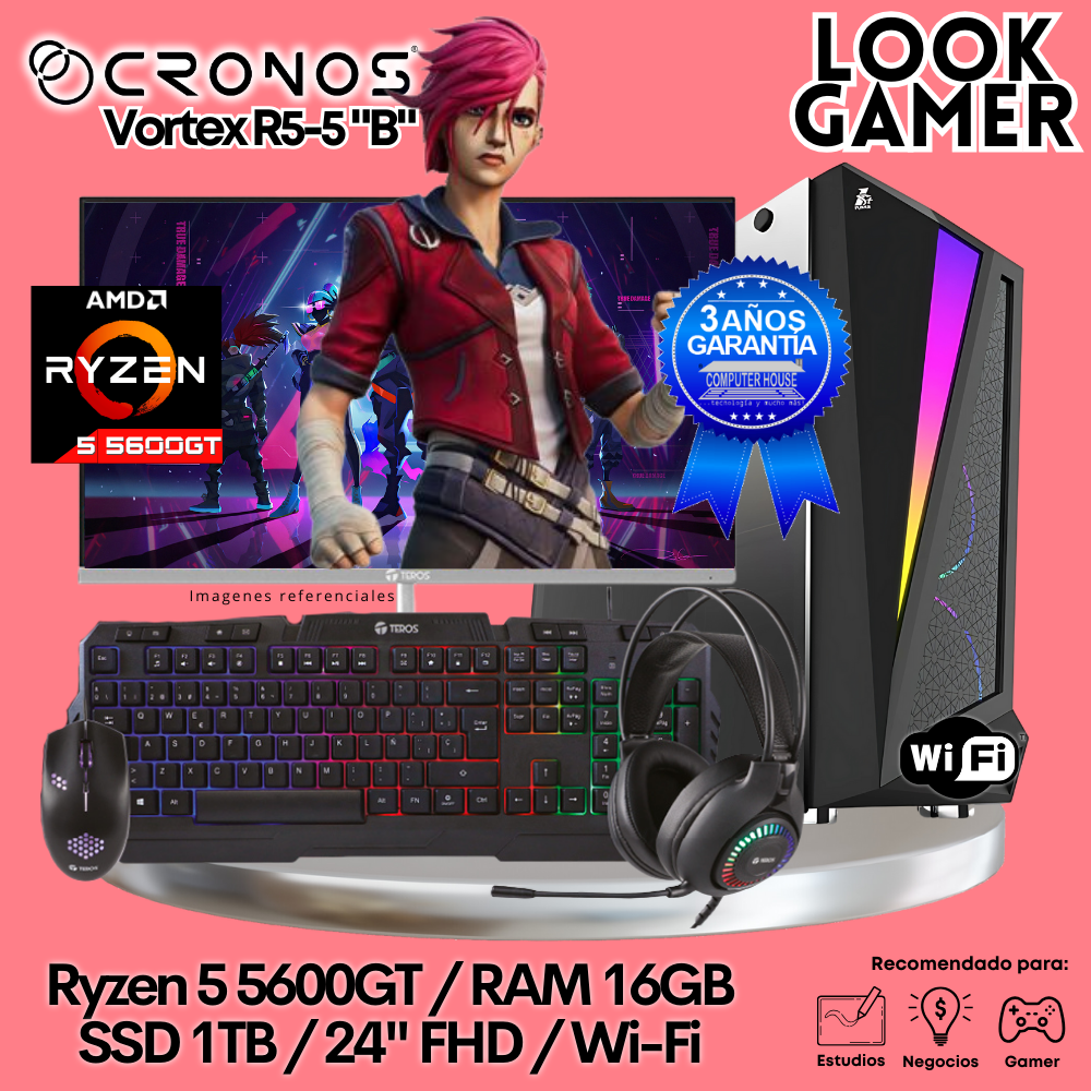 PC Look Gamer CRONOS Vortex R5-5 