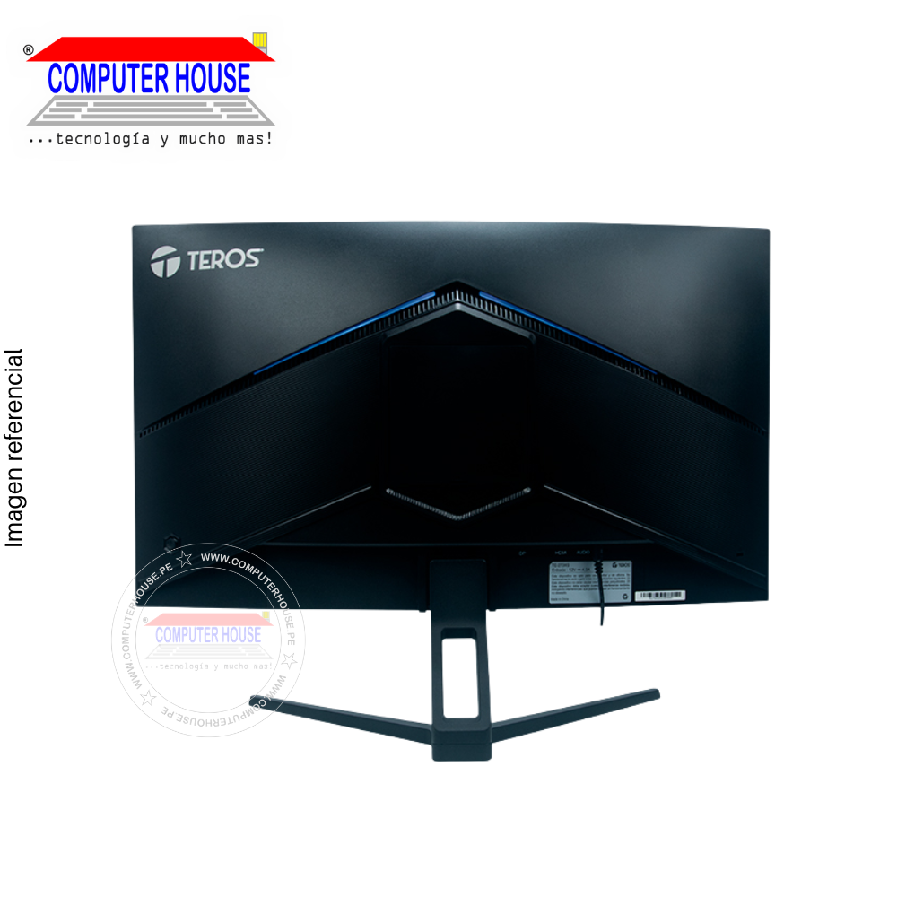 Monitor Gaming 27" Teros 2734S, 144Hz, 1MS, Curvo, VA FHD, 1920x1080, HDMIx1/DPx1/Audio-Out.