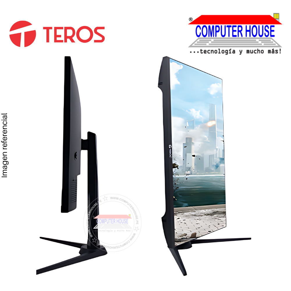 Monitor Gamer Teros 27" TE-2752G, Flat (plano), IPS 165hz, 1920x1080, Full HD, HDMI,DP, Pivot