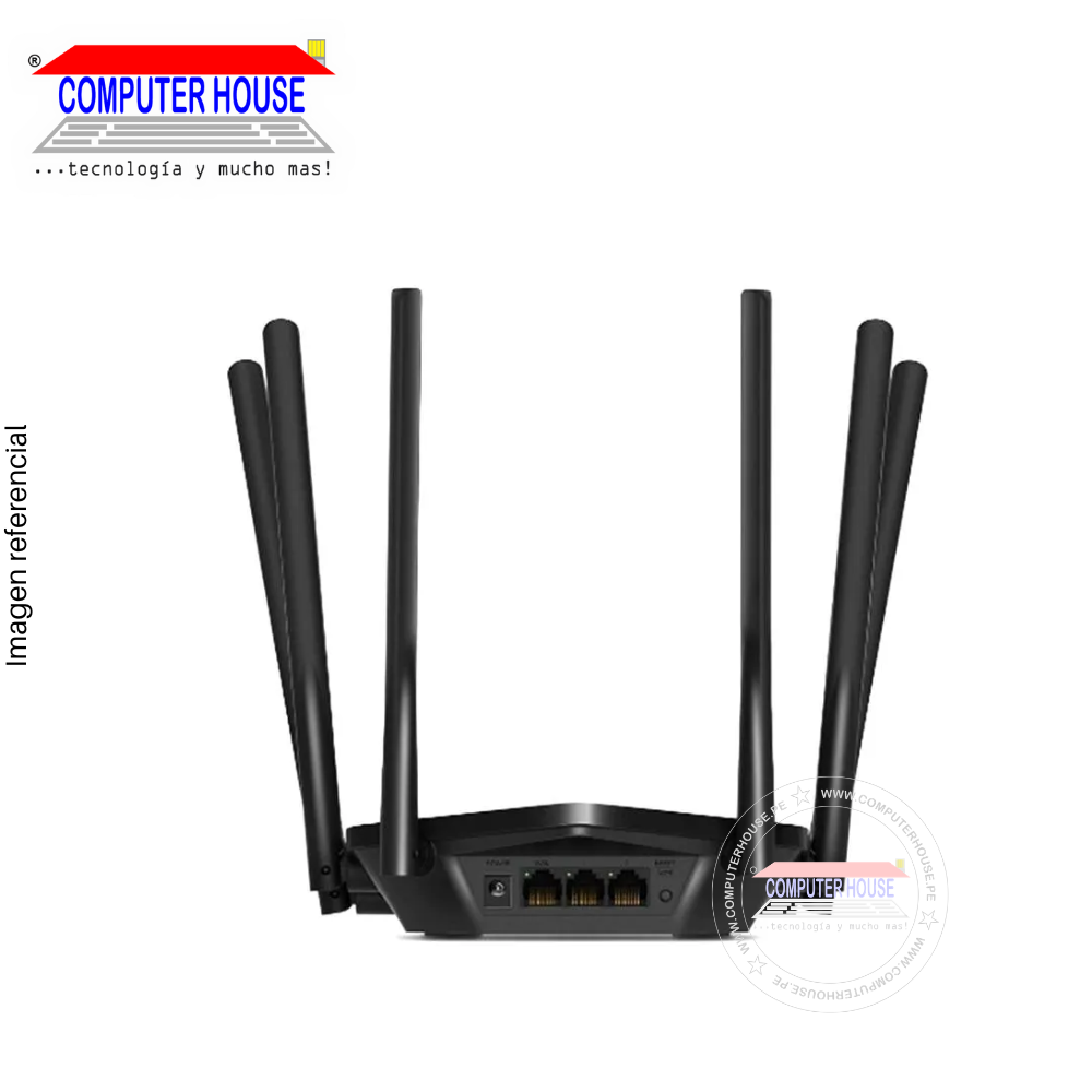 Router MERCUSYS MR50G, AC1900, Wi-Fi 5, Doble Banda 2.4GHz (hasta 600Mbps) y 5GHz (hasta 1300Mbps)