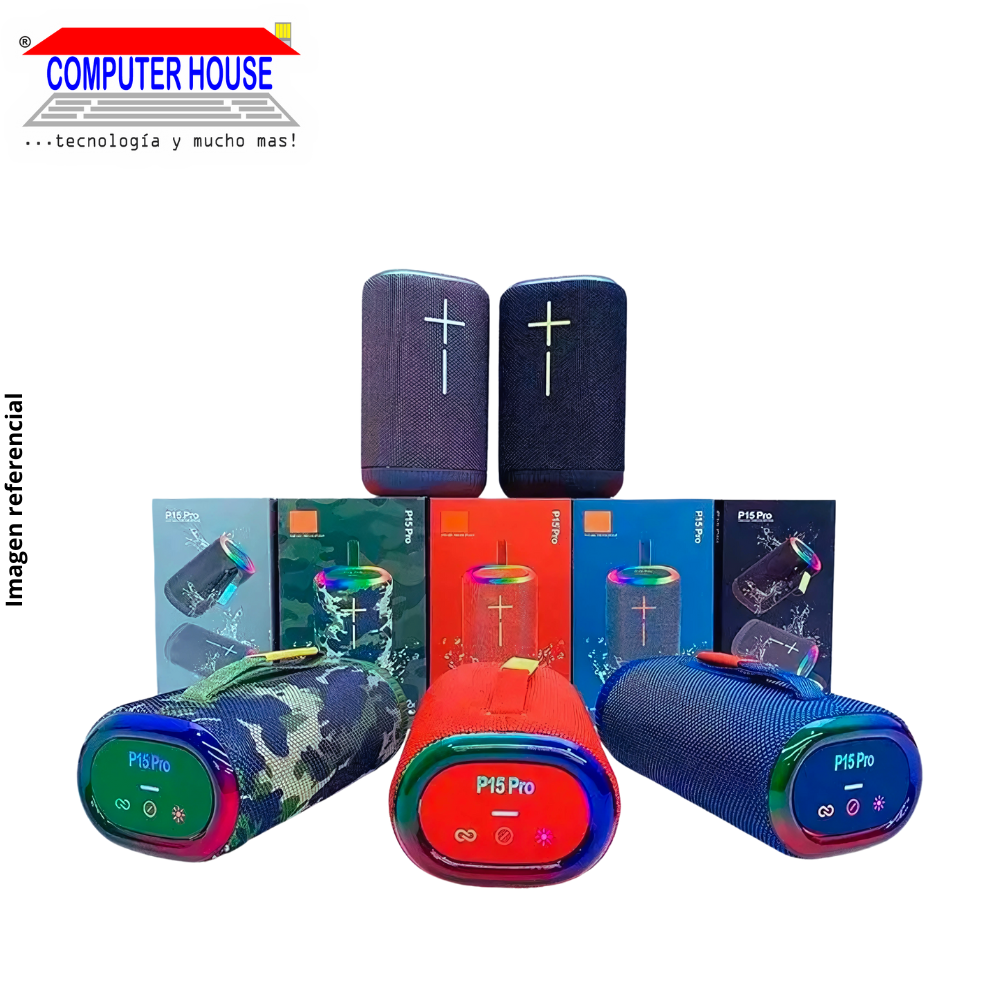 P15 Pro Wireless Bluetooth Speaker, RGB, Colors.