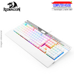 Teclado Mecánico REDRAGON K550W Yama, Switch Purple, 100%, Iluminación RGB, Alámbrico USB, Blanco.