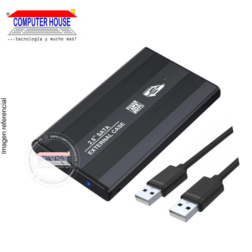 2.5" HDD/SSD external enclosure, USB 3.0, supports up to 4TB.