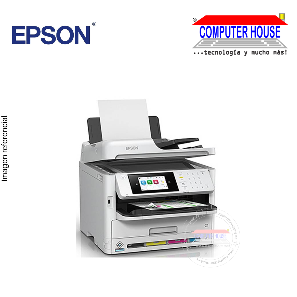 Impresora con Sistema Continuo EPSON WorkForce Pro WF-C5810, A4, Multifuncional (imprime, copia y escanea), USB/Wi-Fi/LAN/ADF/FAX.