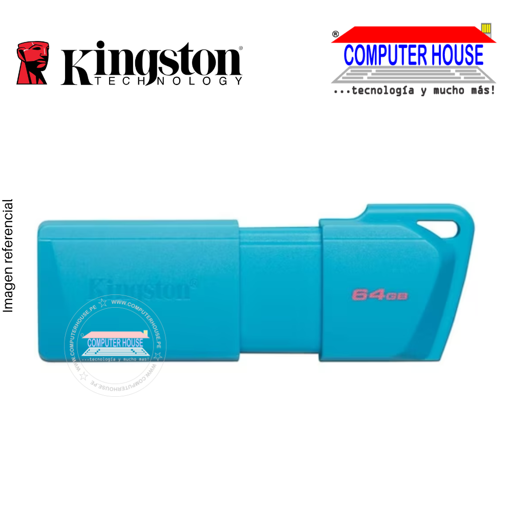 Memoria USB KINGSTON 64GB, DTX Exodia M, 3.2, Blue (KC-U2L64-7LB)