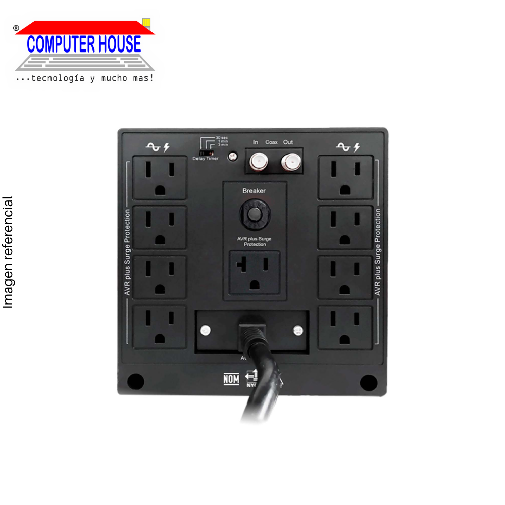 Estabilizador CDP R-AVR3008I 3000VA 1500W, 8 tomas, 220V.