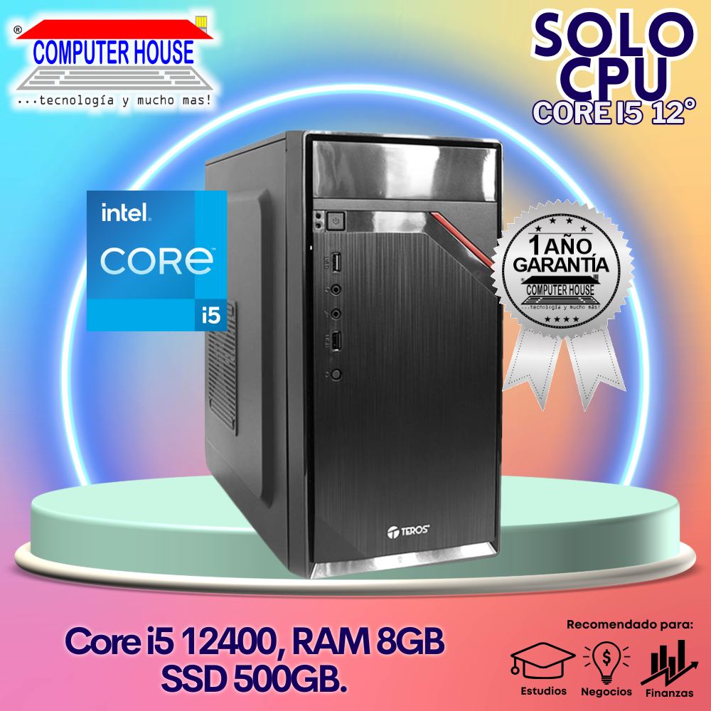 Solo CPU: Trabajo y Estudios Core i5-12400 