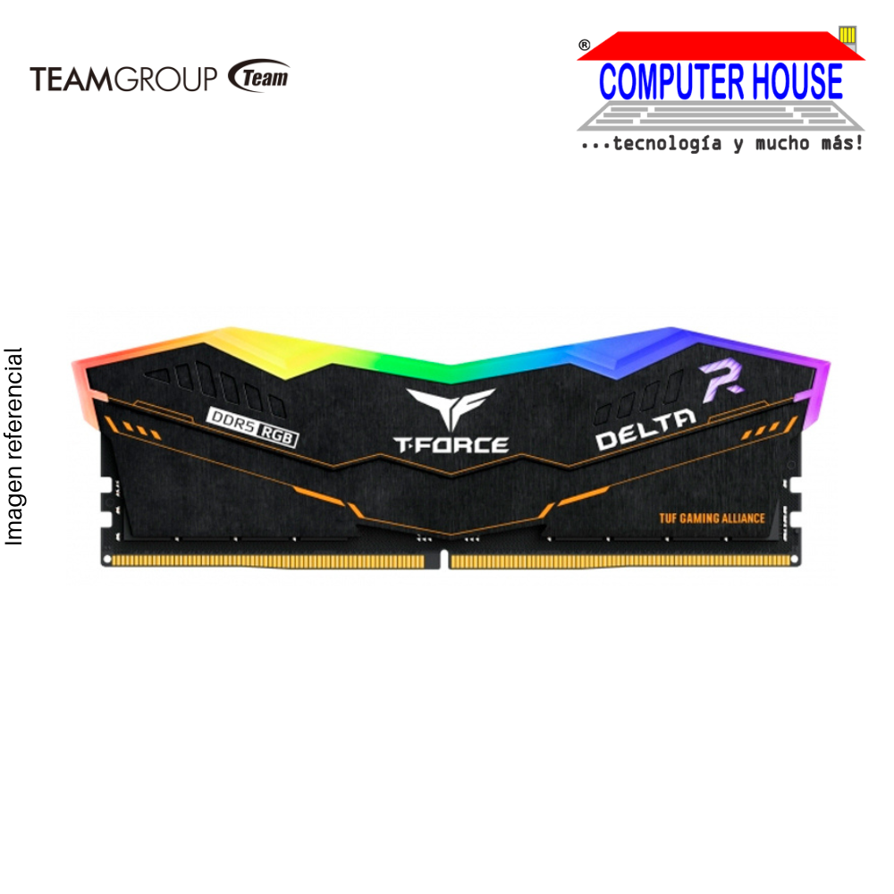 Memoria RAM DDR5 DIMM TeamGroup 16GB, 5200Mhz, Delta TUF Gaming Alliance RGB.