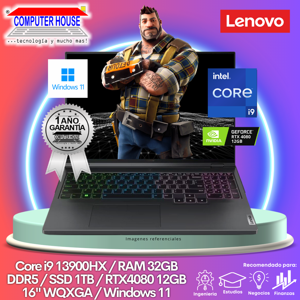 Laptop LENOVO Legion PRO 5, Core i9-14900HX, RAM 16GB DDR5, SSD 1TB, Video RTX4060 8GB, 16