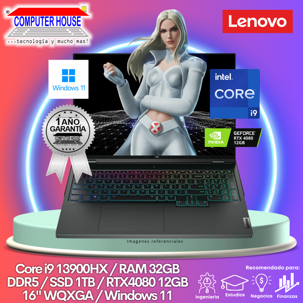 Laptop LENOVO Legion Pro 7, Core i9-14900HX, RAM 32GB DDR5, SSD 1TB, Video RTX4080 12GB, 16