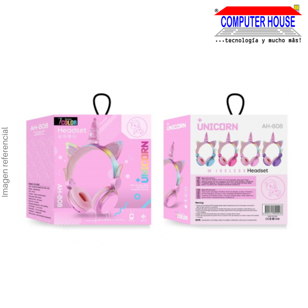 KD81 Unicorn Headband Bluetooth Wireless Headphones with Microphone - Colors