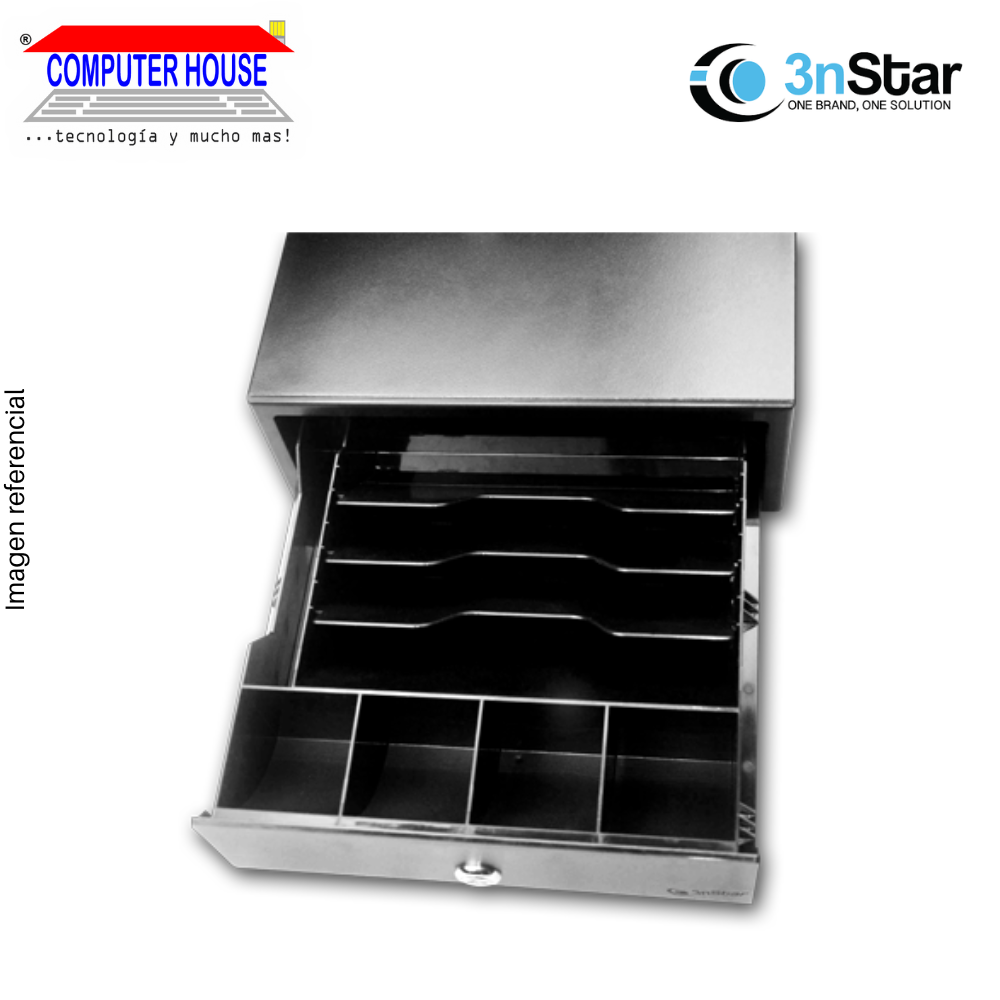 Gaveta de dinero 3NSTAR POS-CD200, 240mm x 280mm, RJ11.