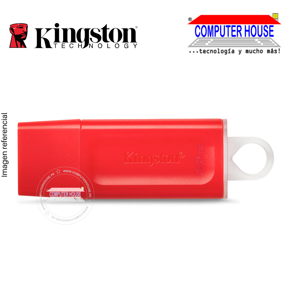 Memoria USB KINGSTON 64GB, DTX Exodia, 3.2, Rojo (DTX/64GB)