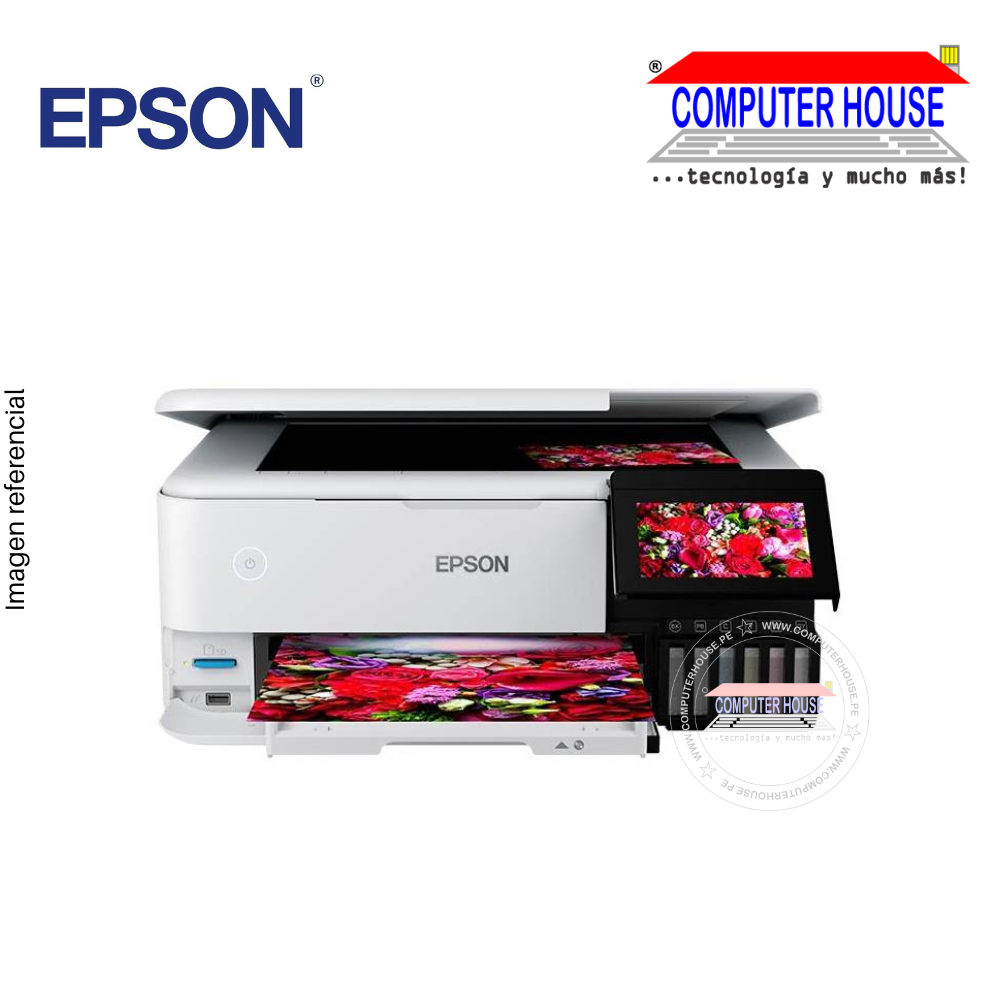 Impresora Fotográfica con Sistema Continuo EPSON L8160, A4, Multifuncional (imprime, copia y escanea), USB/Wi-Fi/LAN.