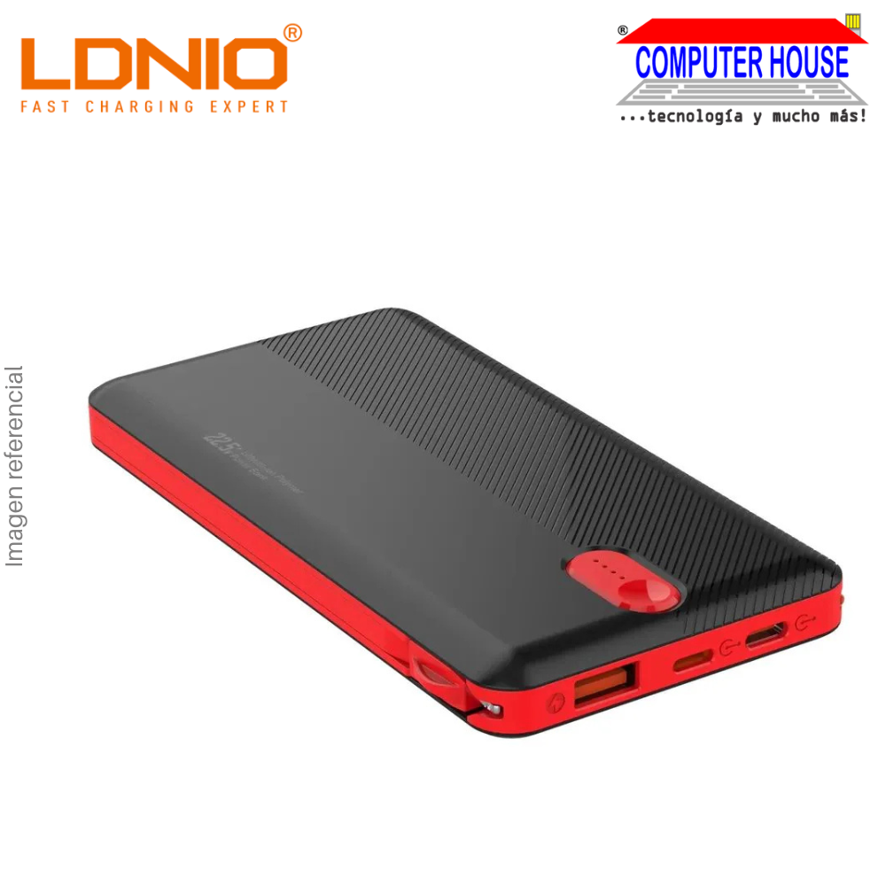 LDNIO 10000 mAh PQ13 Power Bank with 22.5W Charging - Black 