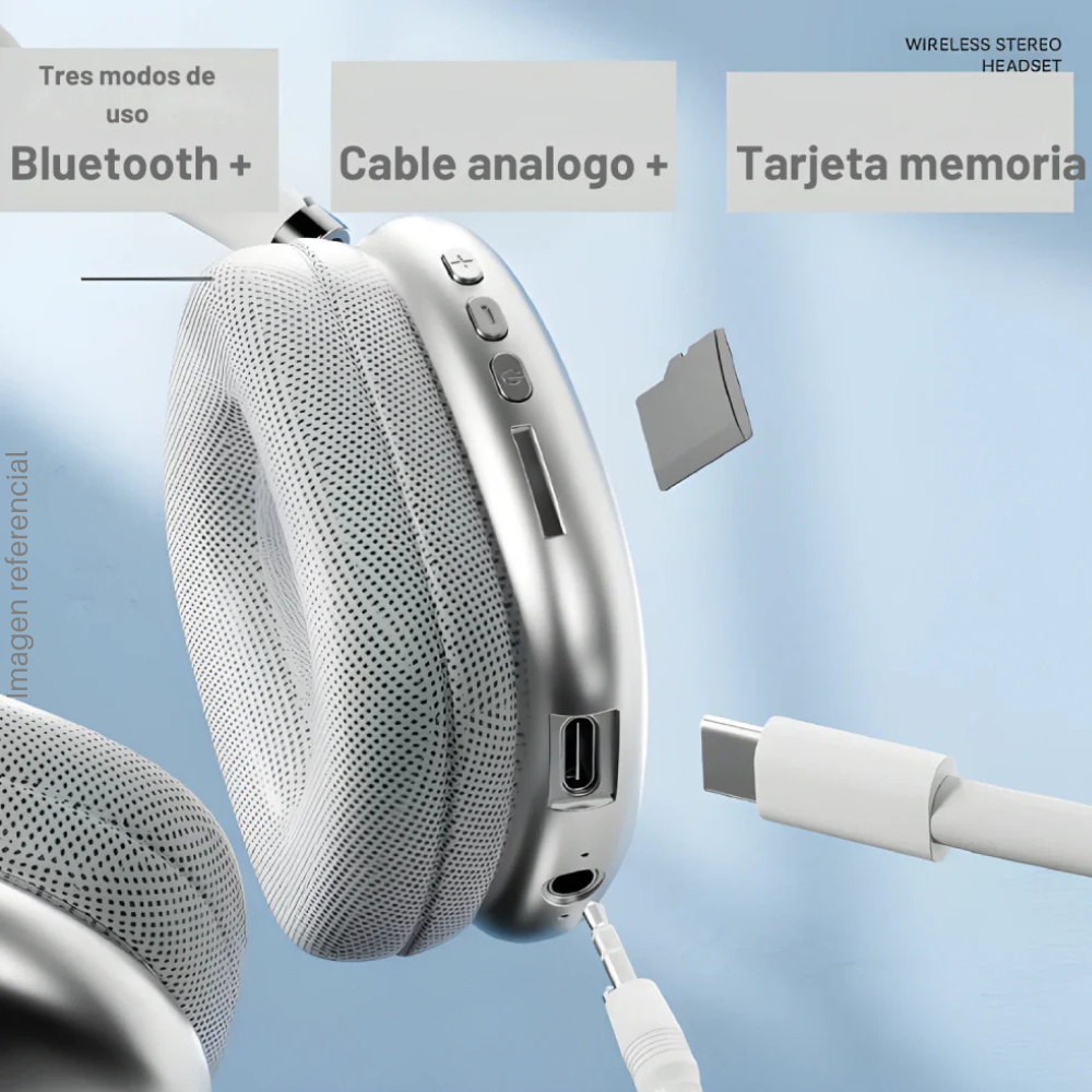 P9 Wireless Headband Headset, Bluetooth, Microphone - Colors