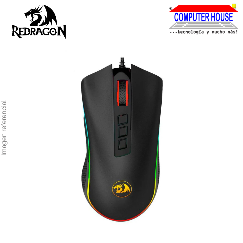 REDRAGON M711 Cobra Wired Gaming Mouse, 10000 DPI, 8 Buttons, Black.