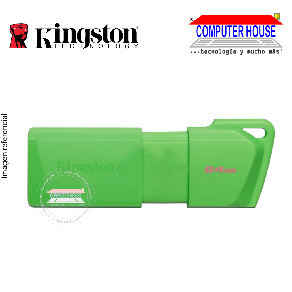 Memoria USB KINGSTON 64GB, DTX Exodia M, 3.2, Green (KC-U2L64-7LG)