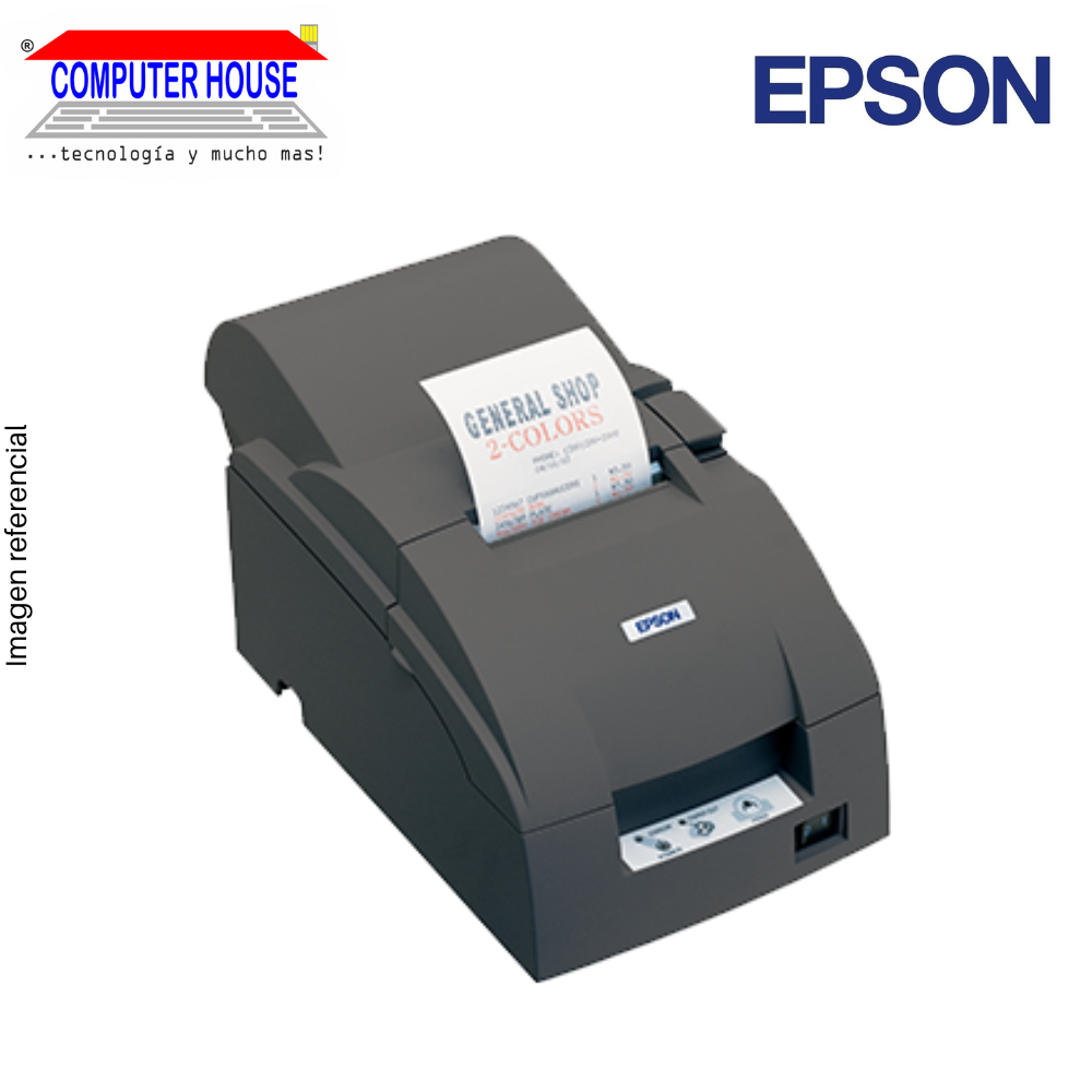 Impresora Ticketera Matricial EPSON TM-U220A, matriz de 9 pines, velocidad de impresión 4.7 - 6.0 lps. USB.