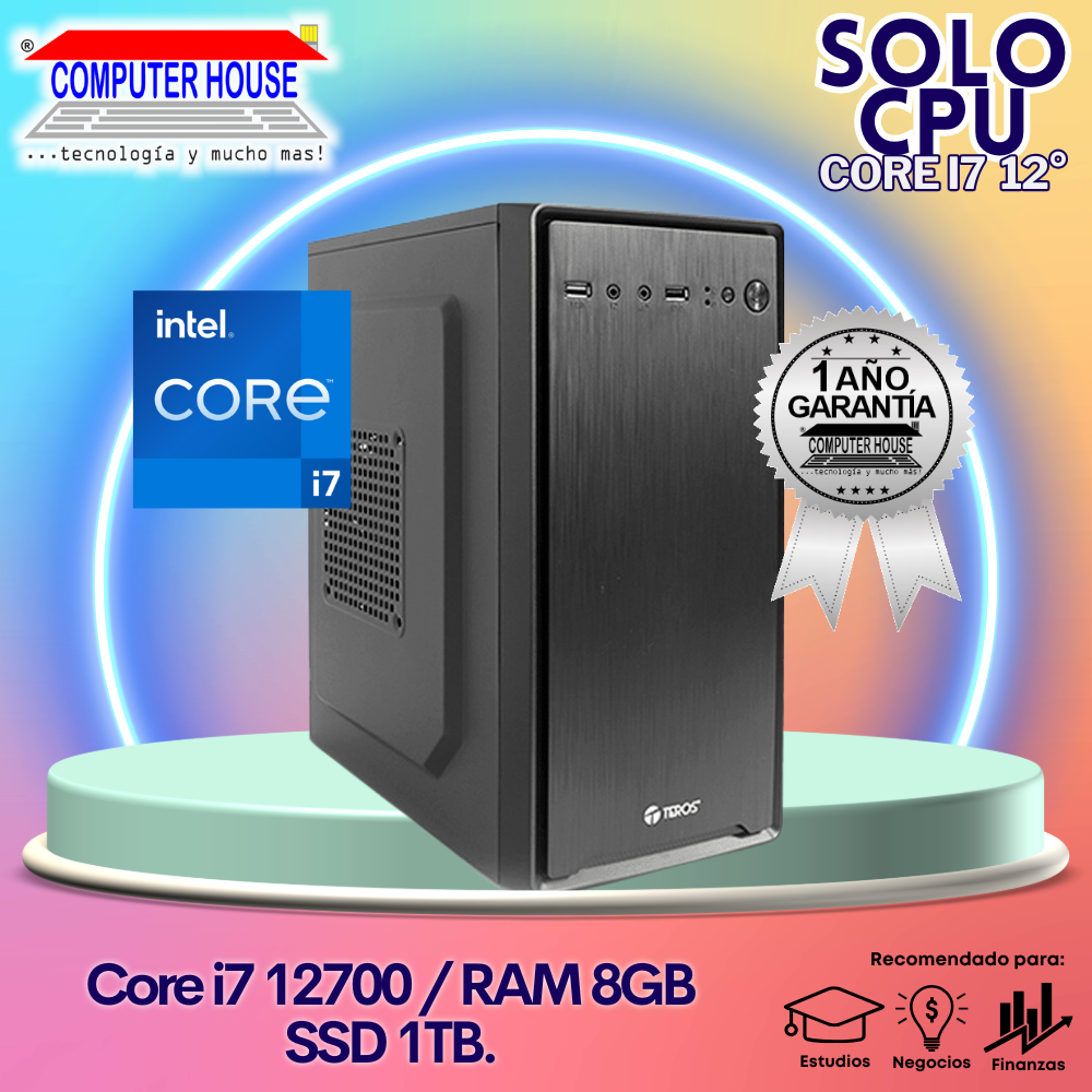 Solo CPU: Trabajo y Estudios Core i7-12700 