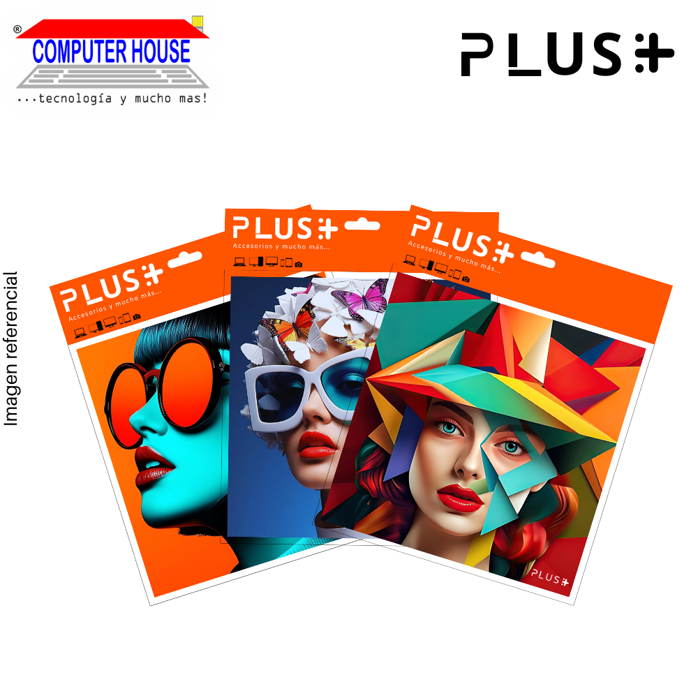 Premium PLUS Mouse Pad, Faces collection, non-slip, fabric surface, 20x20x0.5cm, varied designs.