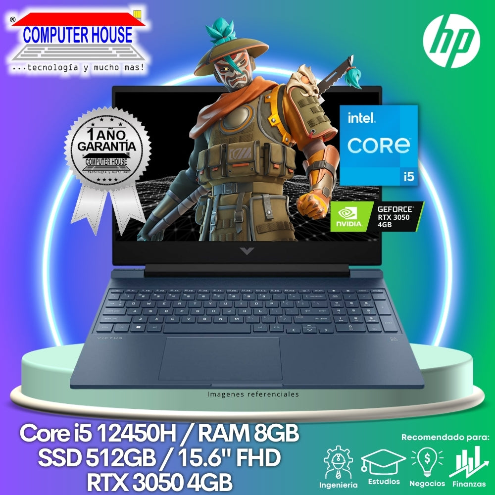 Laptop HP Victus 15-fa0000la, Core i5-12450H, RAM 8GB, SSD 512GB, 15.6