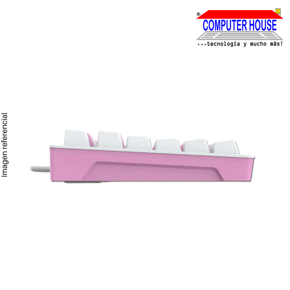 Teclado mecanico TLK ANTRYX CHROME STORM MK840 PINK, BLUE SWITCH(AMK-CS840PBL-SP)