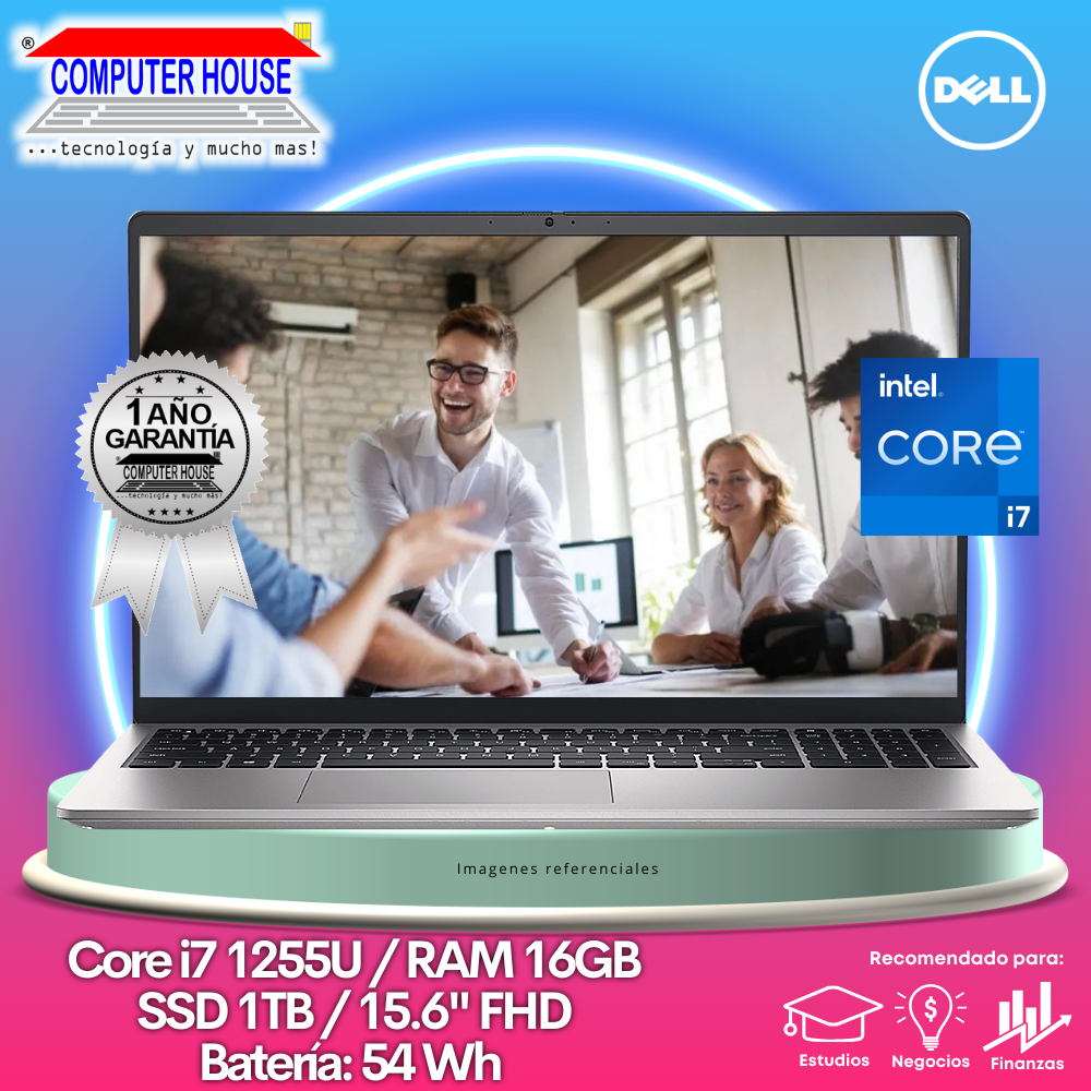 DELL Inspiron 3520 Laptop, Core i7-1255U, 16GB RAM, 1TB SSD, 15.6″ FHD, FreeDos.